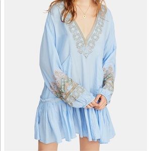 NWT Free People Wild One Embroidered Peasant Tunic